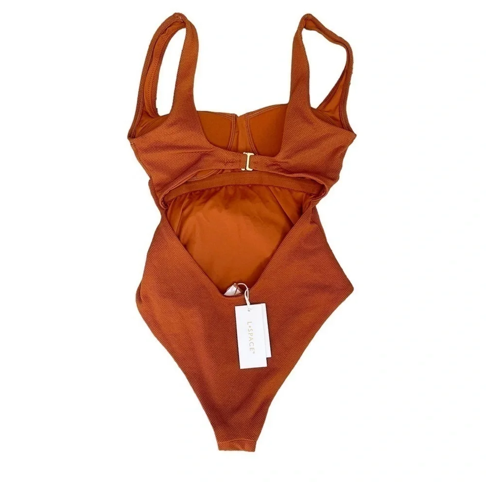 NWT L*SPACE Balboa One Piece Swimsuit Amber